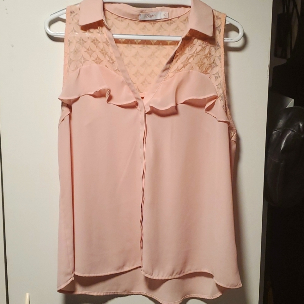 Candies Sleveless Button Down Blouse